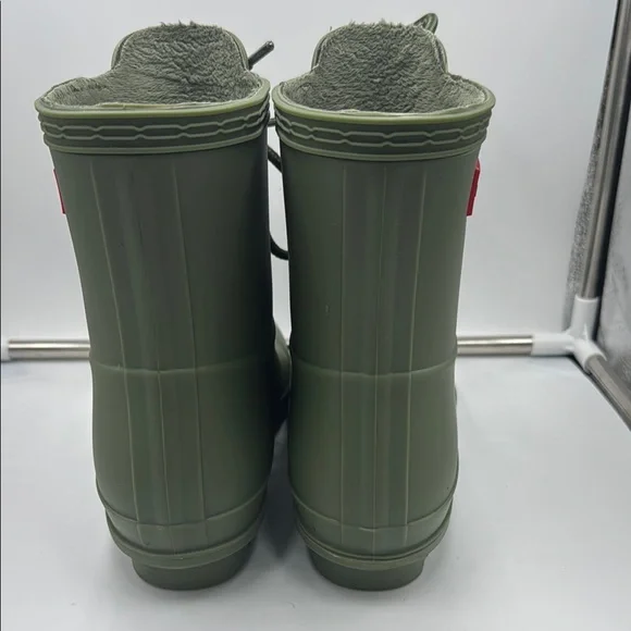 Hunter Women's Olive Lace-Up Rain Boots - Picture 6 of 16